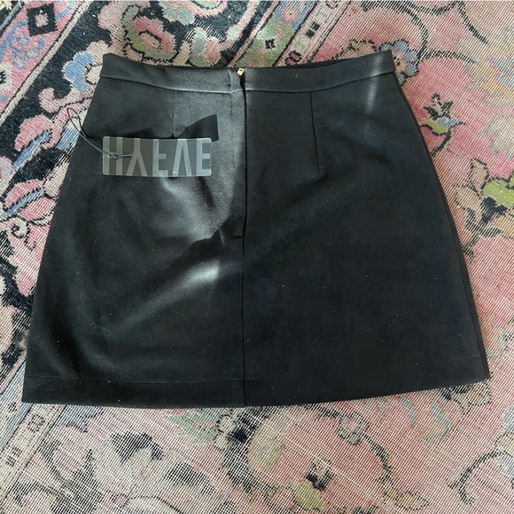 Dry Goods Suedette Snap Front Mini Skirt - Picture 2 of 3